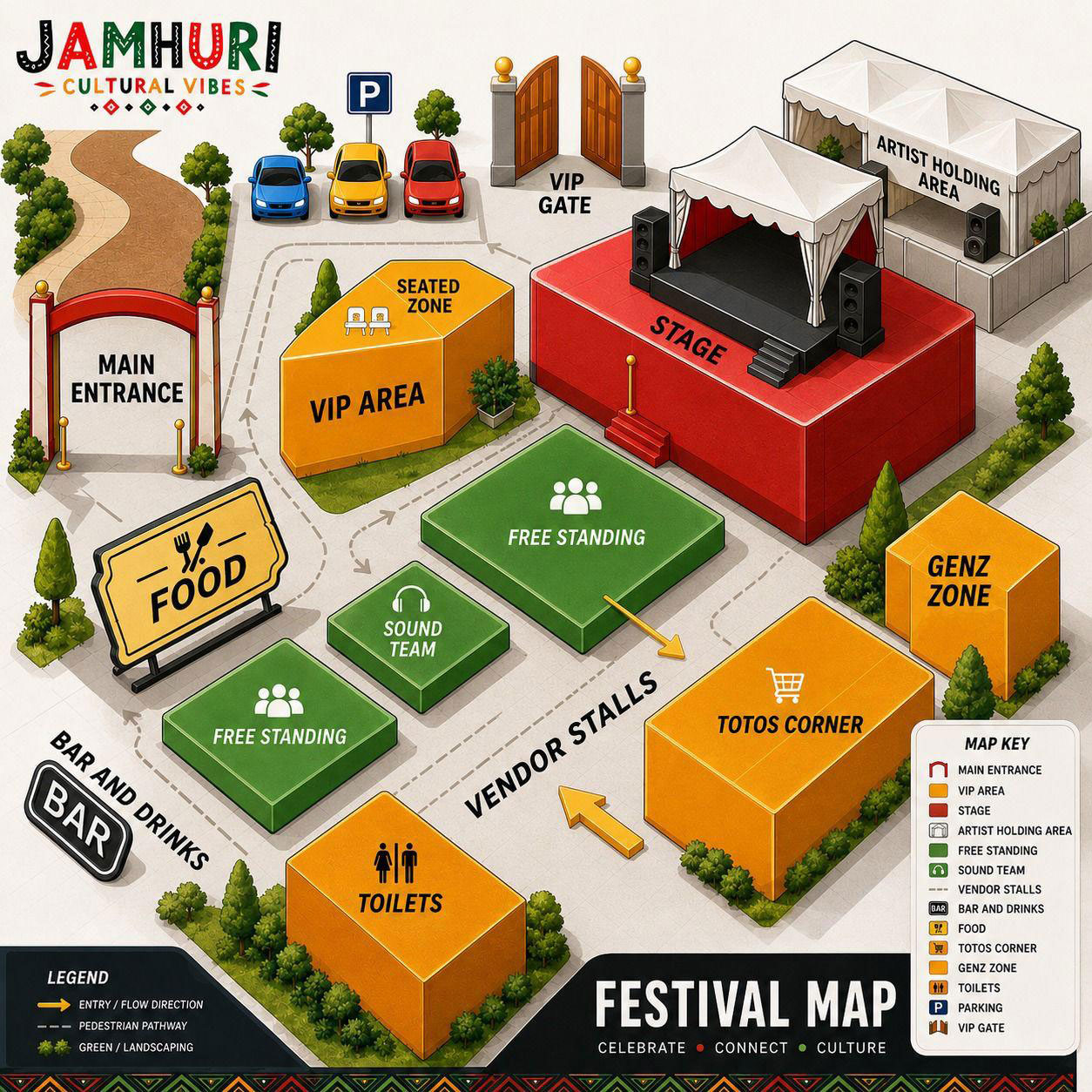 Jamhuri Festival Map Layout